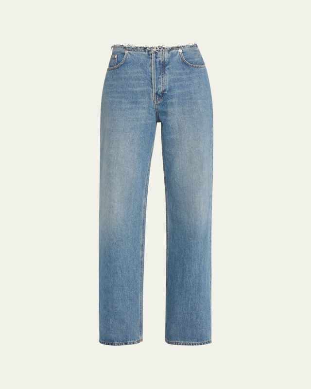 Korea Raw Waistband Jeans